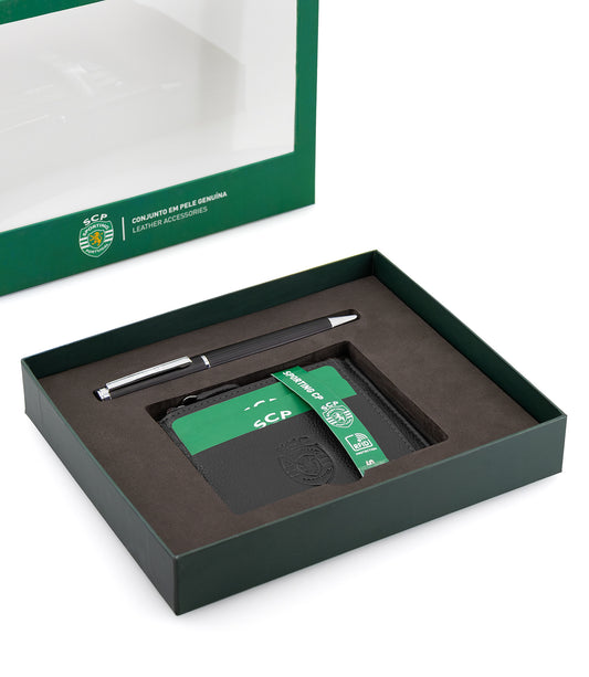 Porta-cartões + Caneta Sporting