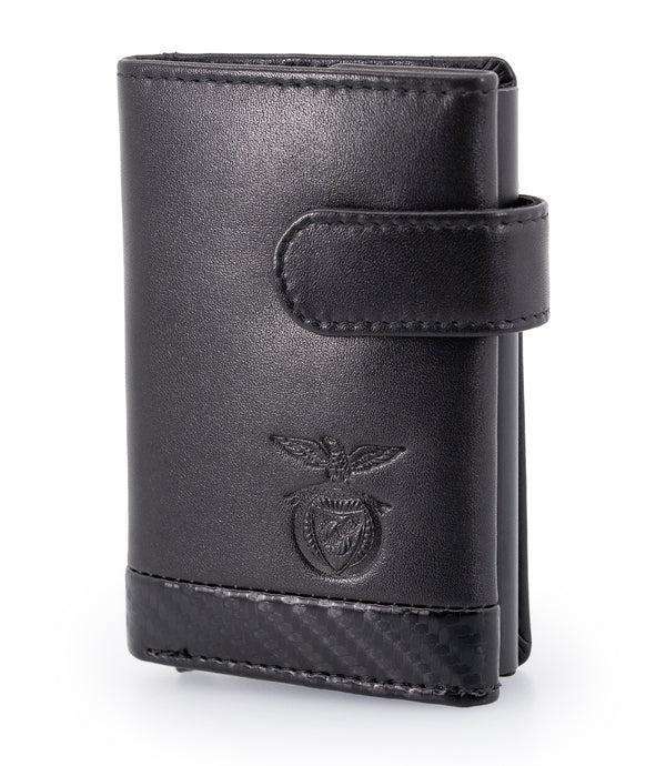 Porta-Cartões SL Benfica com Ejector de Alumínio - Carbon Preto