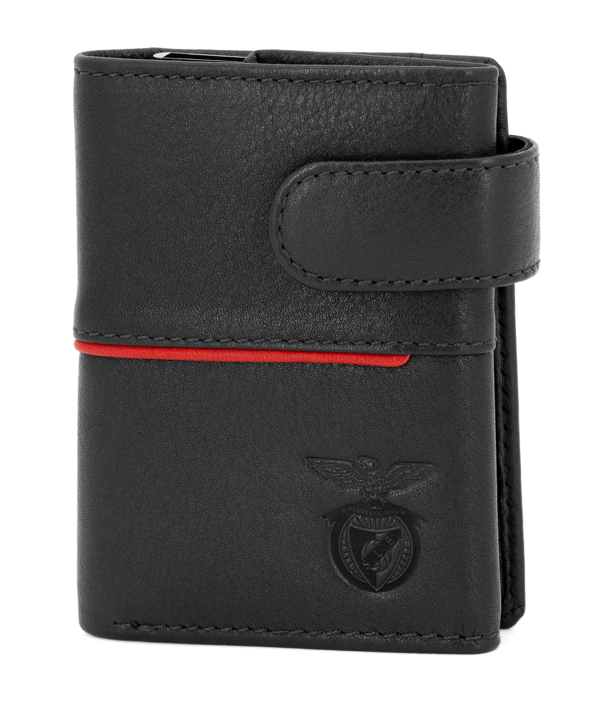 Porta-Cartões com Ejetor de Alumínio Frieze SL Benfica Preto