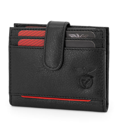 Porta-Cartões com Presilha Frieze SL Benfica Preto