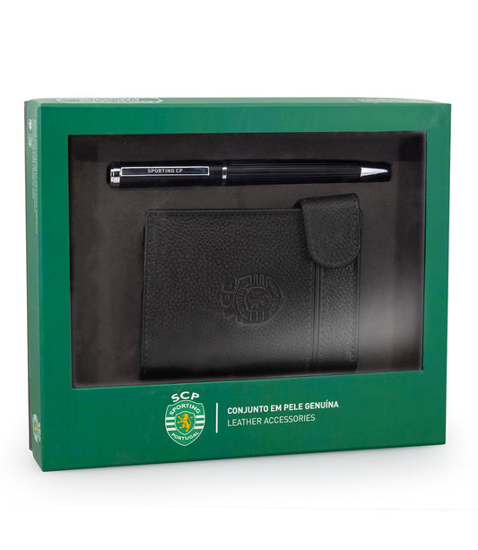 Porta-cartões + Caneta Sporting