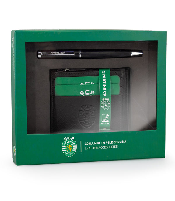 Porta-cartões + Caneta Sporting