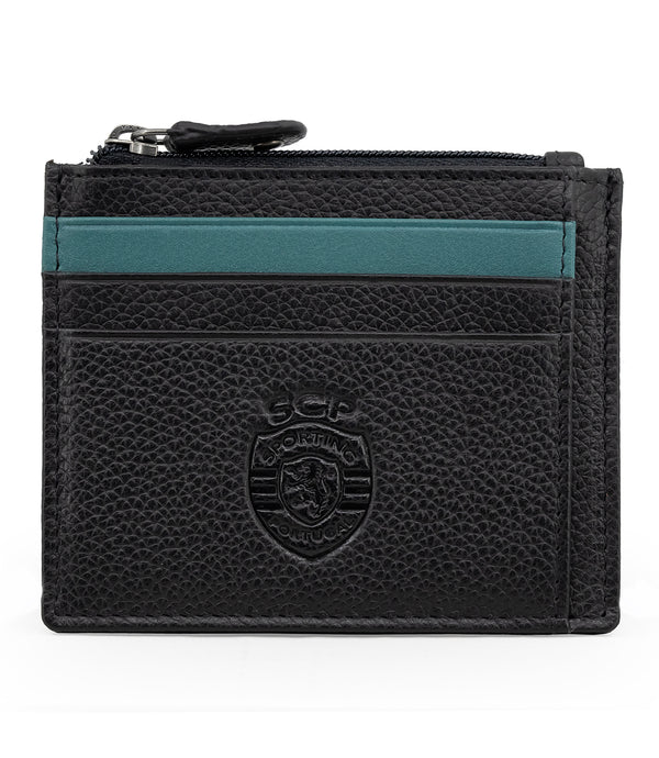 Porta-Cartões em Pele Sporting Preto
