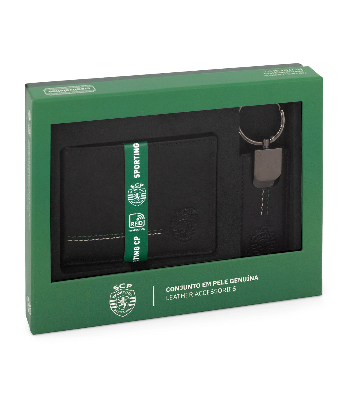 Conjunto Carteira + Porta-Chaves Sporting CP