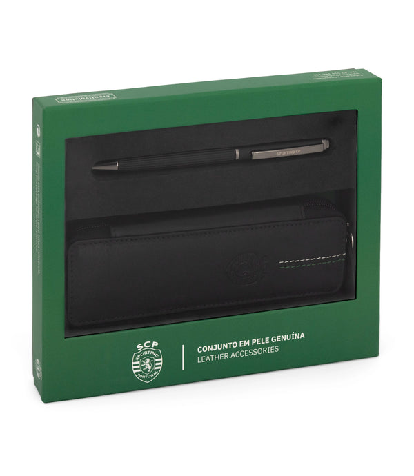 Conjunto Porta-Canetas + Caneta Sporting