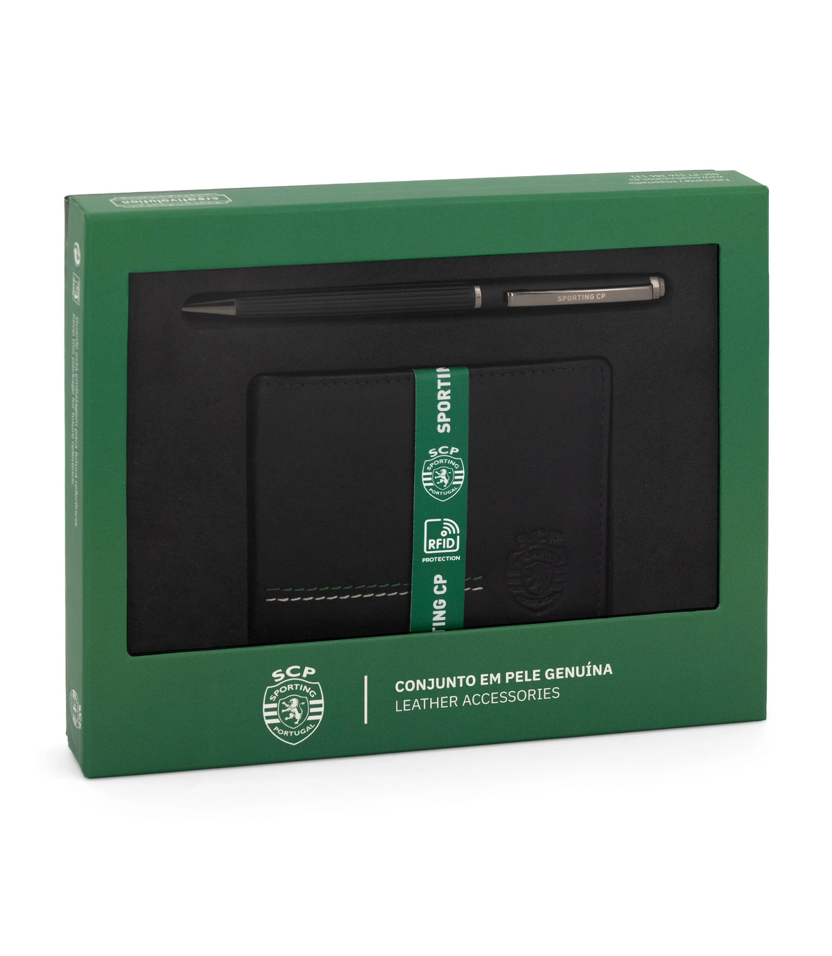 Conjunto Porta-Cartões + Caneta Sporting CP