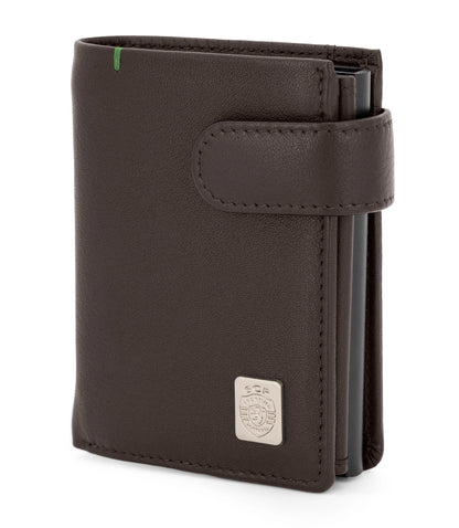 Porta-Cartões com Ejetor de Alumínio Sporting Plate Castanho