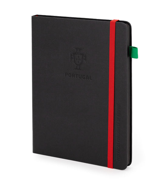 Bloco de Notas FPF Capa Dura Preto com Elástico