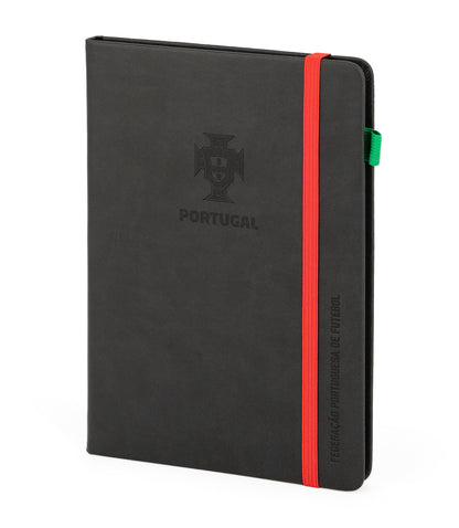 Bloco de Notas FPF Capa Dura Preto com Elástico