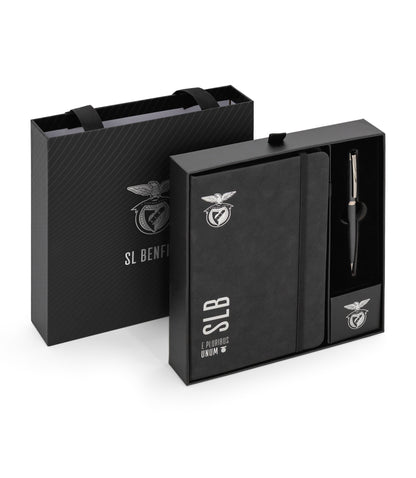 Conjunto de Oferta SL Benfica Bloco de Notas + Caneta Premium