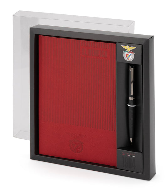 Conjunto Bloco de Notas + Caneta SL Benfica