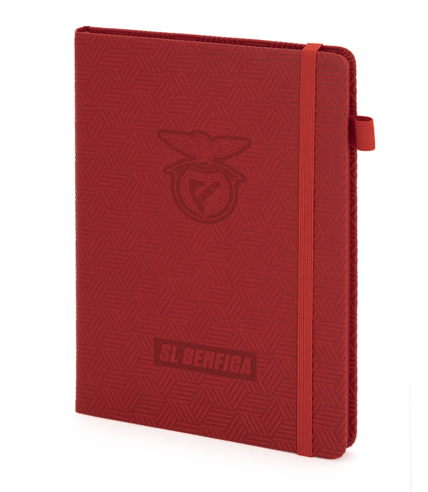 Bloco de Notas A5 SL Benfica Capa Dura com Elástico Vermelho