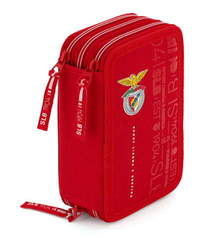 Estojo Triplo SL Benfica com conteúdo