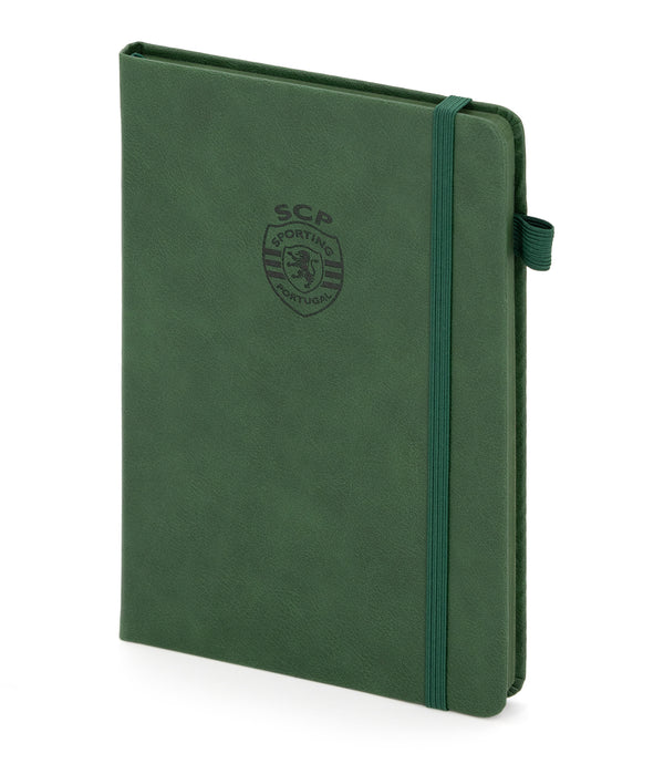 Bloco de Notas A5 Sporting CP Capa Dura com Elástico Verde