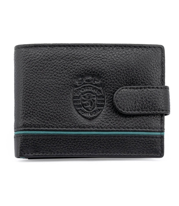 Carteira em Pele com Presilha Sporting Preto